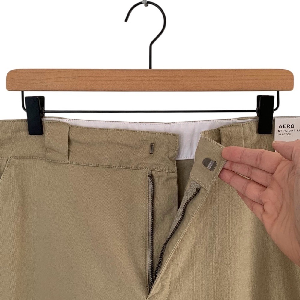 Aeropostale Tan Stretch Chino 13.5” High Rise Straight Leg Pants - Picture 4 of 6